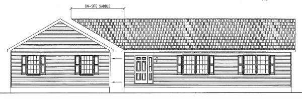 One way to add flair to modular home designs - while enlarging them at the same time - is to turn one or more modules perpendicular to the others and build a saddle to join the roofs.