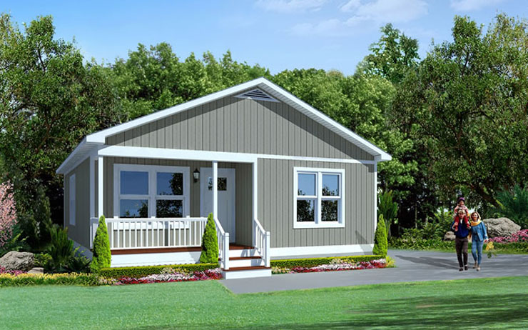 Street View of modular home Craftsman Bungalow - 2 bed 1 bath